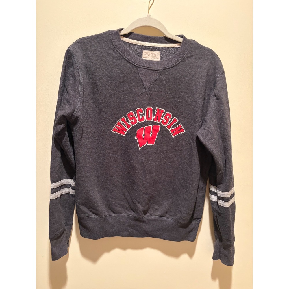 Alta Gracia Wisconsin Badgers Sweatshirt Mens Large Grey Crewneck Pullover NCAA